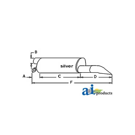A & I Products Muffler 53" x11.5" x11" A-A147046
